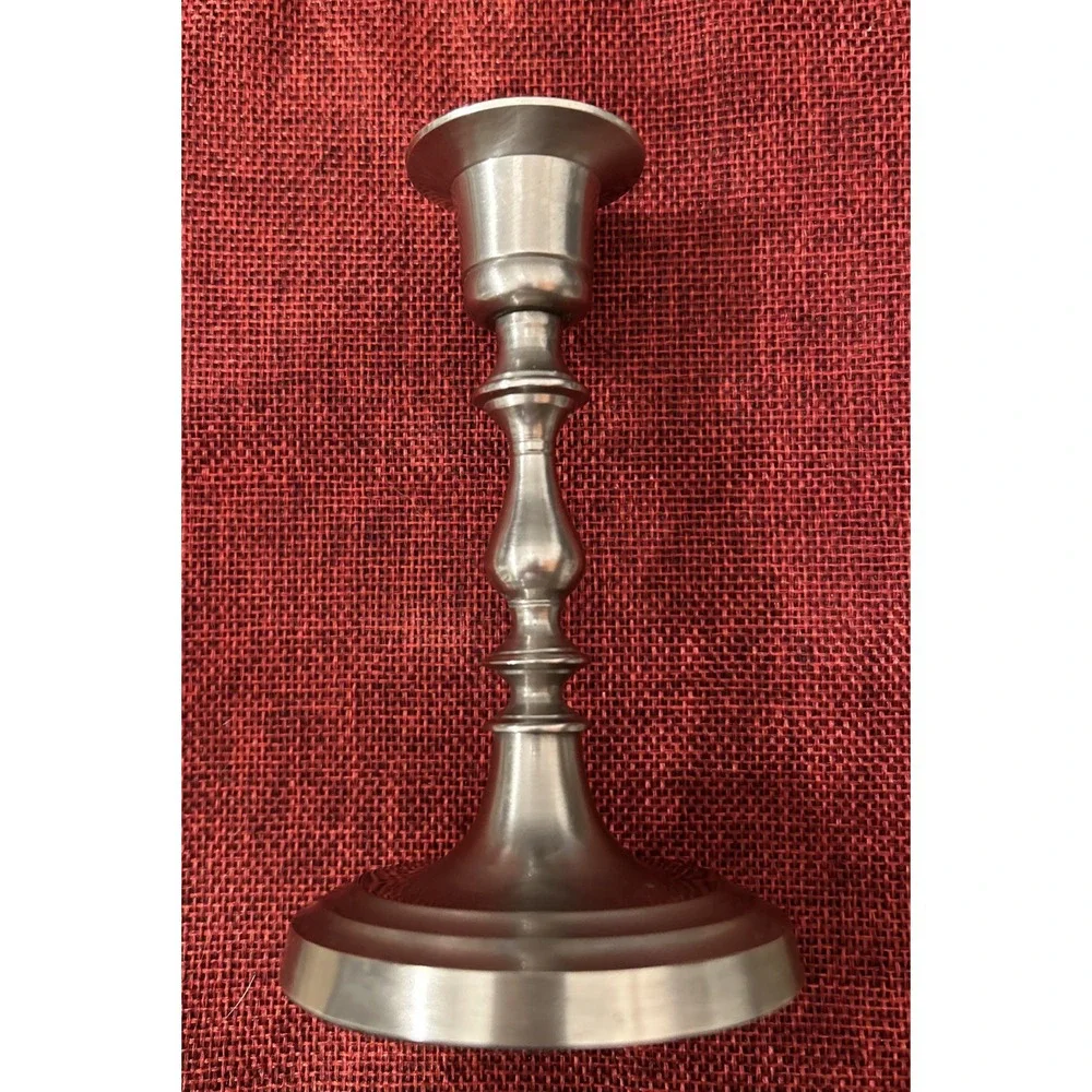 Restoration Hardware Brushed Nickel Candlestick Taper 5